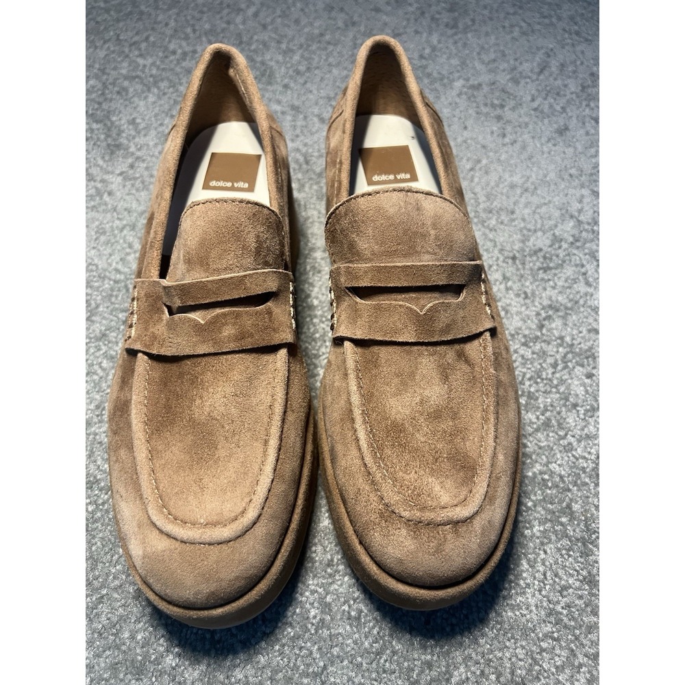 Dolce Vita Womens Yanni Suede Platform Penny Loafer Sz 8 - Picture 2 of 11